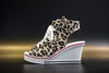 Picture of Women's Canvas High-Heeled Shoes Fashion Sneakers Casual Shoes for Walking Platform Wedges Pump Shoes Leopard, 9 - Size: 9