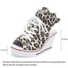 Picture of Women's Canvas High-Heeled Shoes Fashion Sneakers Casual Shoes for Walking Platform Wedges Pump Shoes Leopard, 8 - Size: 8