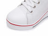 Picture of Women's Canvas High-Heeled Shoes Fashion Sneakers Casual Shoes for Walking Platform Wedges Pump Shoes White, 5 - Size: 5