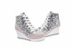 Picture of Women's Canvas High-Heeled Shoes Fashion Sneakers Casual Shoes for Walking Platform Wedges Pump Shoes White, 9 - Size: 9