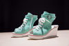 Picture of Women's Canvas High-Heeled Shoes Fashion Sneakers Casual Shoes for Walking Platform Wedges Pump Shoes Green, 10 - Size: 10