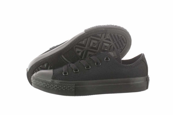Picture of Converse Baby Girls Chuck Taylor All Star Canvas Low Top Sneaker, Black Monochrome, 2 Infant - Size: 2 Infant
