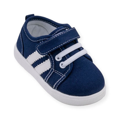Picture of Wee Squeak Toddler Squeaky Tennis Shoes Andy Navy Size 4 - Size: 4 Toddler