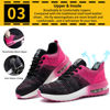 Picture of Steel Toe Shoes for Men Women Breathable Safety Work Sneakers Lightweight Comfortable Proof Slip Resistant Fashion Sneakers Air Cushion Construction Industrial Safety Shoes Pink - Size: 5 Women/3.5 Men
