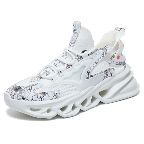 Picture of GSIGUL Mens Fashion Sneakers Running Shoes for Men Lightweight Athletic Gym Shoes Tennis Walking Casual Shoes White Size 9 - Size: 9