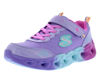 Picture of Skechers Lights Heart Lights Color Hoyful PS Girls Shoes Size 4, Color: Lavender/Multi Colored - Size: 4 Little Kid