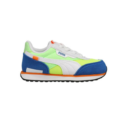 Picture of PUMA unisex child Future Rider Sneaker, Puma White-fizzy Lime-puma Royal, 6 Toddler US - Size: 6 Toddler