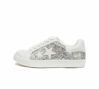 Picture of Soda Wander ~ Lace-up Double Layer Foam Padded Cushion Sock with Stars Low top Fashion Sneakers (Silver Glitter, Numeric_6) - Size: 6