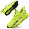 Picture of FRSHANIAH Sneakers for Women Slip On Sport Running Shoes Athletic Blade Jogging Tennis Walking Shoes Breathable Fashion Sneaker Gym Runner Trail Workout Shoes Fluorescent Green Size 7 - Size: 7