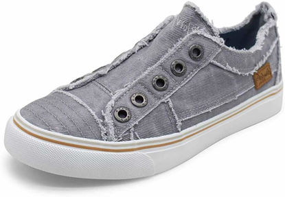 Picture of Blowfish Malibu Women's Play Sneaker (Light Gray Hipster Smoked Twill, 7.5) - Size: 7.5