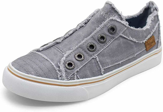 Picture of Blowfish Malibu Women's Play Sneaker (Light Gray Hipster Smoked Twill, 7.5) - Size: 7.5
