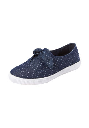 Picture of Comfortview Women's Wide Width The Anzani Slip On Sneaker - 7 W, Denim Dot - Size: 7 Wide