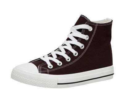 Picture of CUSHIONAIRE Women's Vance high top Canvas Sneaker +Memory Foam, Choc Crown 9.5 - Size: 9.5