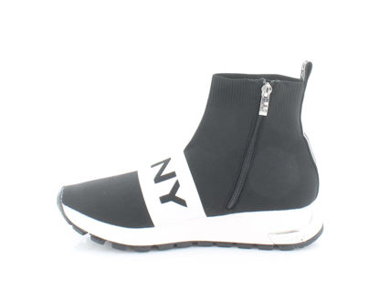 Picture of DKNY Women's High-Top Sneakers - Slip-On Shoes with Hidden Wedges, Black/White MACE, 8.5 - Size: 8.5