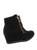 Picture of TZ 56 Womens High Top Sneakers Fashion Classic Lace Up Comfortable Wedge Walking Shoes (Black, 11) - Size: 11