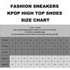 Picture of KPOP Stray Kids Merch Shoes Sneakers Bang Chan Lee Know ChangBin Han I.N Felix HyunJin Seungmin Hiphop High-Top Canvas Shoes - Size: 7.5 US Women