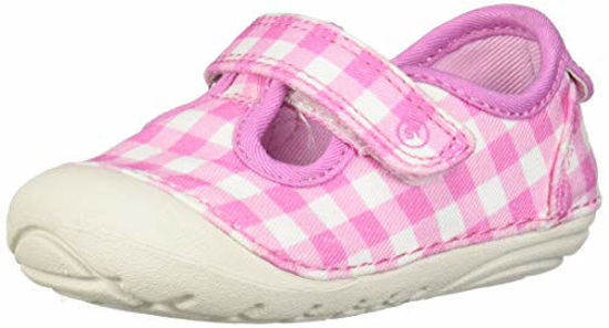 Picture of Stride Rite Girls Soft Motion Hanna T-Strap Sneaker, Pink Gingham, 3.5 W US Big Kid - Size: 3.5 Wide Big Kid