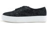 Picture of FEVERSOLE Women's Fashion Dress Sneakers Party Bling Casual Flats Embellished Shoes Black Platform Glitter Lace Size 8.5 M US - Size: 8.5