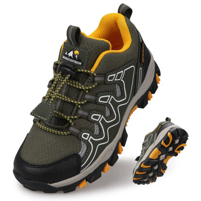Picture of UOVO Boys Shoes Boys Tennis Running Sneakers Waterproof Hiking Shoes Kids Outdoor Fashion Sneakers Slip Resistant (Big/Little Boys) - Size: 13.5 Little Kid