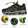 Picture of Eggseed Boys Shoes Boys Sneakers Light Weight Outdoor Shoes Non-Slip Boys Water Resistant Hiking Shoes Rubber Children Casual Shoes Breathable FitnessBig Kids Shoes Size 4.5 Black Green - Size: 4.5 Big Kid