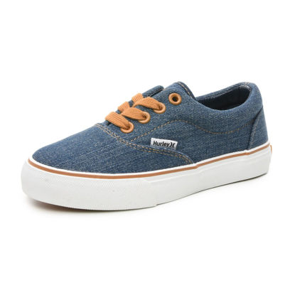 Picture of Hurley Kids Lace-up Sneakers - Classic Casual Low Top Canvas for Walking & Running - Fashion Sneakers for Little & Big Kids - Lightweight & Comfortable Shoes - Size: 3 Big Kid