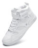Picture of KUXIE Shoes Men's High Top Fashion Sneakers Outdoor Casual Sports Shoes Training Leather Shoes Mens Flats (M729-white, 9.5, Numeric_9_Point_5) - Size: 9.5