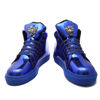 Picture of IGxx Men's Sneakers Punk Ankle Boots for Men Metal Rivet High Top Lace-up Running Basketball Shoes for Shiny Metal Decoration Shoes Motorcycle Boots Blue - Size: 12.5 Women/10.5 Men