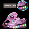 Picture of AIkuass Roller Shoes for Girls Boys Kids LED Sneakers - Size: 11.5 Little Kid