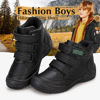 Picture of UOVO Boys Shoes Boys Sneakers Kids Running Shoes Waterproof Little Big Boy Shoes Hi Top Sport Athletic Boys Boots Shoes (Black2, Numeric_3_Point_5) - Size: 3.5 Big Kid
