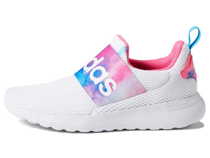 Picture of adidas Baby Lite Racer Adapt 4.0 Running Shoe, White/Sky Rush/Solar Pink, 5 US Unisex Infant - Size: 5 Infant