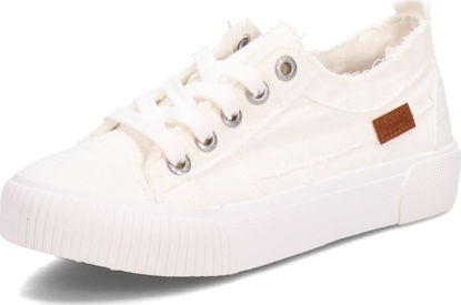 Picture of Blowfish Malibu Women's Clay Sneaker, Whtie Smoked 16 Oz Canvas, 6 - Size: 6