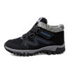 Picture of VARSKARC Man's Winter Thermal Velvet Velcro Buckle Trendy Joker Hiking Sneakers Black/Blue - Size: 8.5
