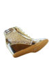 Picture of Forever Link Women's Fashion Glitter High Top Lace Up Wedge Sneaker Shoes Gold 7.5 - Size: 7.5