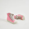 Picture of AmoreParis High Top Sneakers Jumbo Lace-up Trainers Comfort Zipper Platform Canvas Shoes Unisex Pink Size 9.5 - Size: 9.5