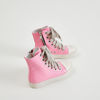 Picture of AmoreParis High Top Sneakers Jumbo Lace-up Trainers Comfort Zipper Platform Canvas Shoes Unisex Pink Size 9.5 - Size: 9.5