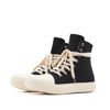 Picture of AmoreParis High Top Leather Sneakers for Women Platform Canvas Trainers Lace Up Comfort Walking Shoes in Black Canvas Size 11 - Size: 11