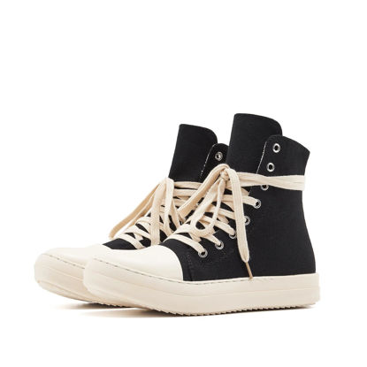 Picture of AmoreParis High Top Leather Sneakers for Women Platform Canvas Trainers Lace Up Comfort Walking Shoes in Black Canvas Size 11 - Size: 11