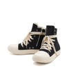 Picture of AmoreParis High Top Leather Sneakers for Women Platform Canvas Trainers Lace Up Comfort Walking Shoes in Black Canvas Size 11 - Size: 11