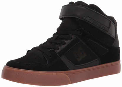 Picture of DC boys Pure High-top Ev Skate Shoe, Black/Gum, 1 Little Kid US - Size: 1 Little Kid