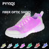 Picture of PYYIQI LED Fiber Optic Shoes Light Up Sneakers for Women Men Luminous Trainers Flashing Sneakers for Festivals, Christmas, Halloween, New Year Party with USB Charging, White 41 - Size: 8.5 Women/8 Men