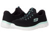 Picture of Skechers Women's Athleisure Sneaker, Black/Turquoise, 10 - Size: 10