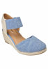 Picture of Comfortview Women's Wide Width The Abra Espadrille - 9 W, Denim - Size: 9 Wide