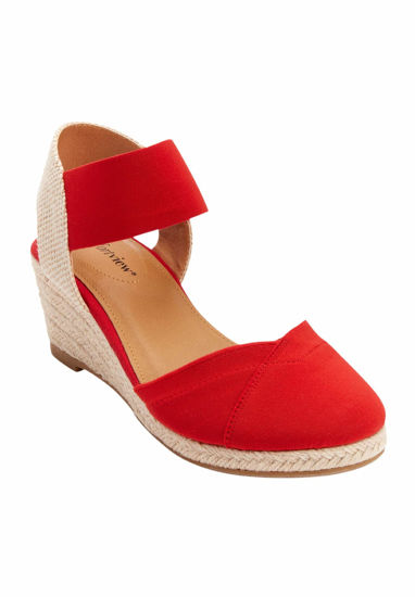 Picture of Comfortview Women's Wide Width The Abra Espadrille Sneaker - 7 1/2 WW, Classic Red - Size: 7.5 X-Wide