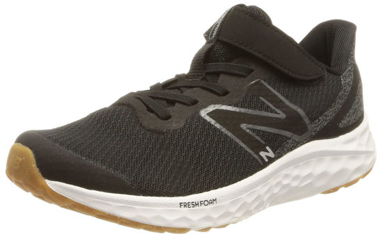 Picture of New Balance Boy's Fresh Foam Arishi V4 Hook and Loop Running Shoe, Black/White, 5 Toddler - Size: 5 Toddler