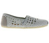 Picture of TOMS Womens Woven Classics Slip On Alpargata Flat Shoes, Silver Satin, US 5 - Size: 5