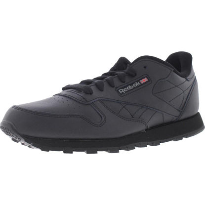 Picture of Reebok unisex child Classic Leather Sneaker, Black-2, 6 US - Size: 6 Big Kid