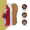 Picture of FOOTMATES Jordan Strap Canvas Flats Boys and Girls Shoes - Tennis Sneakers with Wide Toe Box, Custom-Fit Insoles, Vulcanized Outsoles - Red, 7 Toddler (1-4 Years) - Size: 7 Toddler