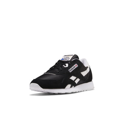 Picture of Reebok Men's Classic Nylon Sneaker, Black/White, 3 - Size: 3