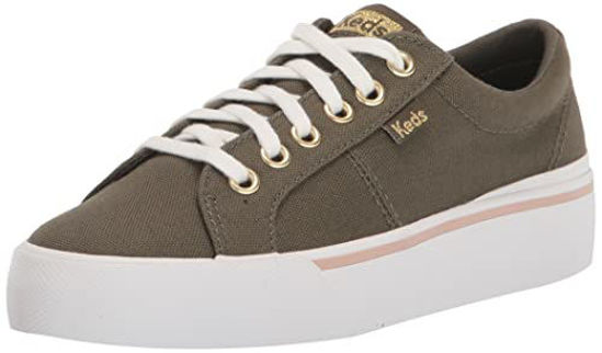Picture of Keds Women's Jump Kick Duo Cotton Sneaker, Olive Organic Canvas, 5.5 - Size: 5.5
