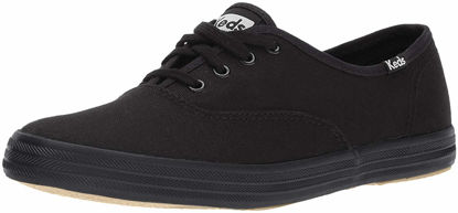 Picture of Keds Women's Champion Original Canvas Lace-Up Sneaker, Black/Black, 6.5 S US - Size: 6.5 Narrow